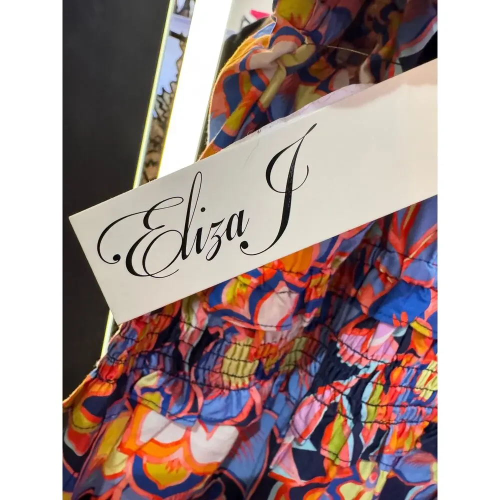 $138 Eliza J 100% Cotton Floral Print Midi Dress 20W NWT - Picture 12 of 12